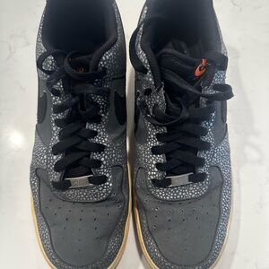 Nike Air Force 1 Low Safari Dark Grey Orange 488298-079 Men's Shoes Size 13